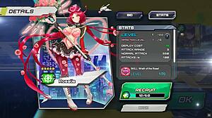 אישה עור כחול בבגד אבודה את הבתולין לזין מפלצת בסייף גירלס גאצ'ה הנטאי פרק 8