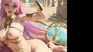 Sex goddess hosts beach party in costumes