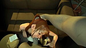 I feel this japanese woman taking big cock pov blowjob in 3d hentai animation for first time