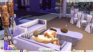 심즈 4 애니메이션에 큰 가슴과 격렬한 섹스