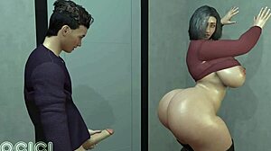 ความปรารถนา วีเอเอ็ม แสดงมิลฟ์เซ็กซี่หักหลังด้วยก้นใหญ่ล่อในแอนิเมชัน 3D