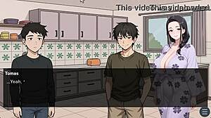 In this hentai, my friend casually fucks my stepmom in doggystyle cheating scene