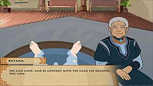 Old lady in four elements trainer gets assfucked hard!