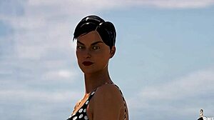 Крутая Милф принимает BBC на пляже