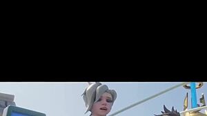 i love riding that cock in cowgirl as mercy lifeguard in this overwatch 3d animation with average waiting time