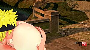 Sakura and Naruto perform 69 and fuck in Naruto hentai.