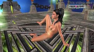 animated cartoon of indian bhabhi fingering pussy with banana