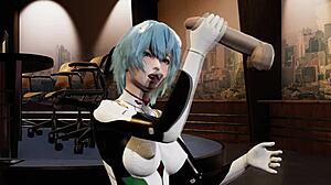 Rei ayanami engages in 3d porn with sucking and handjob in kill la kill