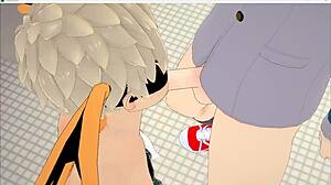 Бакугоу Деку Каминари Шото оргија у тоалету са спермом на лицу кремпај анал туцање