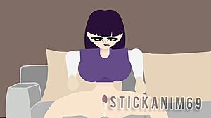 Fată goth tânără cu țâțe mari se masturbează de plictiseală, stropind peste tot