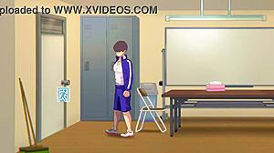 cute college lady feels intense pleasure having sex with man in 7 days girlfriend hentai game.