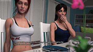 Dude flirts with sexy redhead slut in a house full of hot sluts in Summer Heat 04