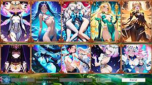 Battle Babes Hentai Game Slideshow: 10 Hot Fantasy Girls with Elara and Seraphina.
