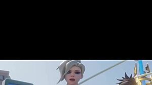 i love riding that cock in cowgirl as mercy lifeguard in this overwatch 3d animation with average waiting time