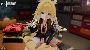 Ju Fufu โดนเย็ดก้นท่าหมาใน 3D hentai