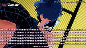 shirou blowjob and bareback with sieg on tatami, cum in mouth and ass