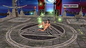 animated cartoon of indian bhabhi fingering pussy with banana