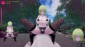 What secrets does this goth girl hide in the park?