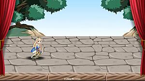 Pretty princess interacts with soldiers in ailice hentai action game