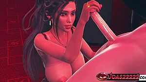 Tetas grandes, paja y mamada con chorro masivo de semen