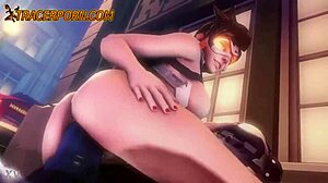 in overwatch, tracer dominates winston with intense fucking scenes.