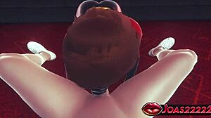 Helen Parr from The Incredibles Gives Deepthroat Blowjob and Gets Big Tits Fucked - Huge Cumshot in Private Room 3D Animation