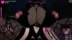 Guard Girl Has Sex In Park In 3D Hentai Game.