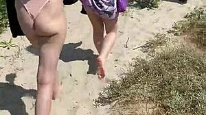 vlog of four friends wandering dunes and beach