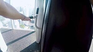 i told her to use my shower as her was broken