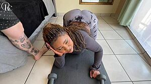 Personal Trainer Rips Yoga Pants and Fucks Me