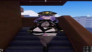 Hentai Game 3D Secrets Of Exposure Purple Hair Guard Girl Getting Wide