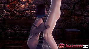 Extreme Close Up Missionary Fuck with Blue Eye Girl Elise - Big Boob Anime Girl Takes Floor Cumshot in 3D Hentai