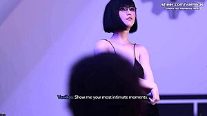 freshwomen petite nerdy asian teen rides big dick and gets pussy creampied in 3d game