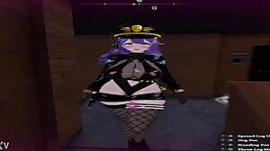 Hentai Game 3D Secrets Of Exposure Purple Hair Guard Girl Getting Wide