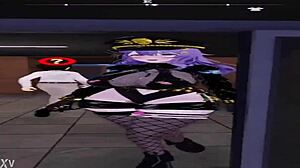 Hentai Game 3D Secrets Of Exposure Purple Hair Guard Girl Getting Wide