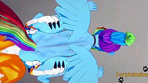 Дигимон Мой Маленький Пони Яои - Ренамон и Рейнбоу Дэш минет дрочка трах с кремпаем в жопу - Йифф Аниме Манга Гей