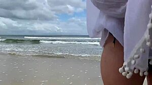 Crazy Milf Jerks Me Off In Front Of Passersby