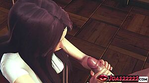 Shy anime girl 3d hentai pov blowjob big dick deepthroat gagging facial cumshot cute face