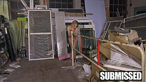Chesty Blonde Slave Kirsty Waterfall Dominated At Submissed