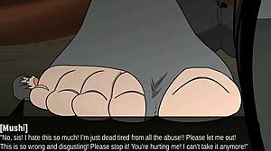 Giantess step sister crushes brother in emotional animation