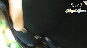 Angel Lima Without Panties In Restaurant