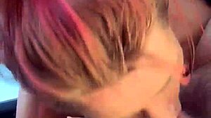 real hooker in car letting guy cum in mouth then sucking it off