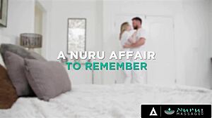 Melody Marks podvádí během nuru masáže, klouže na kolegově koku v riskantní olejované sexuální seanci.