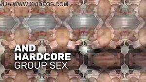 สาวผมน้ำตาลหน้าอกใหญ่พุ่งแรงในแก๊งแบงค์ฉ่ำ