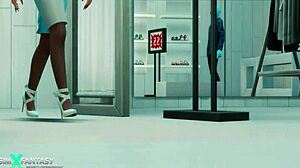 Seduced A Rich Man In A Store And Gave Anal - 3D Animation