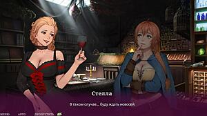 Bohatá milf svádí mladou 18+ pannu v hentai hře animace
