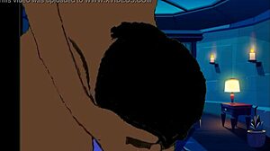 Animação de Sexo com Cunilíngua e Lambida Ebony Negra