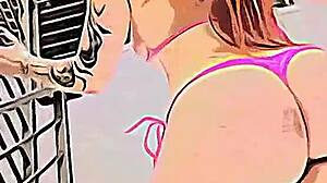 アニメシリーズの力強い赤毛美女を堪能