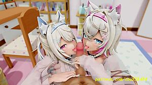 فواموكو تاخد مص عنيف من نوفر في هنتاي هولو لايف ثري دي