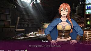 Bohatá milf zvádza mladého 18+ panicu v hentai hre animácii